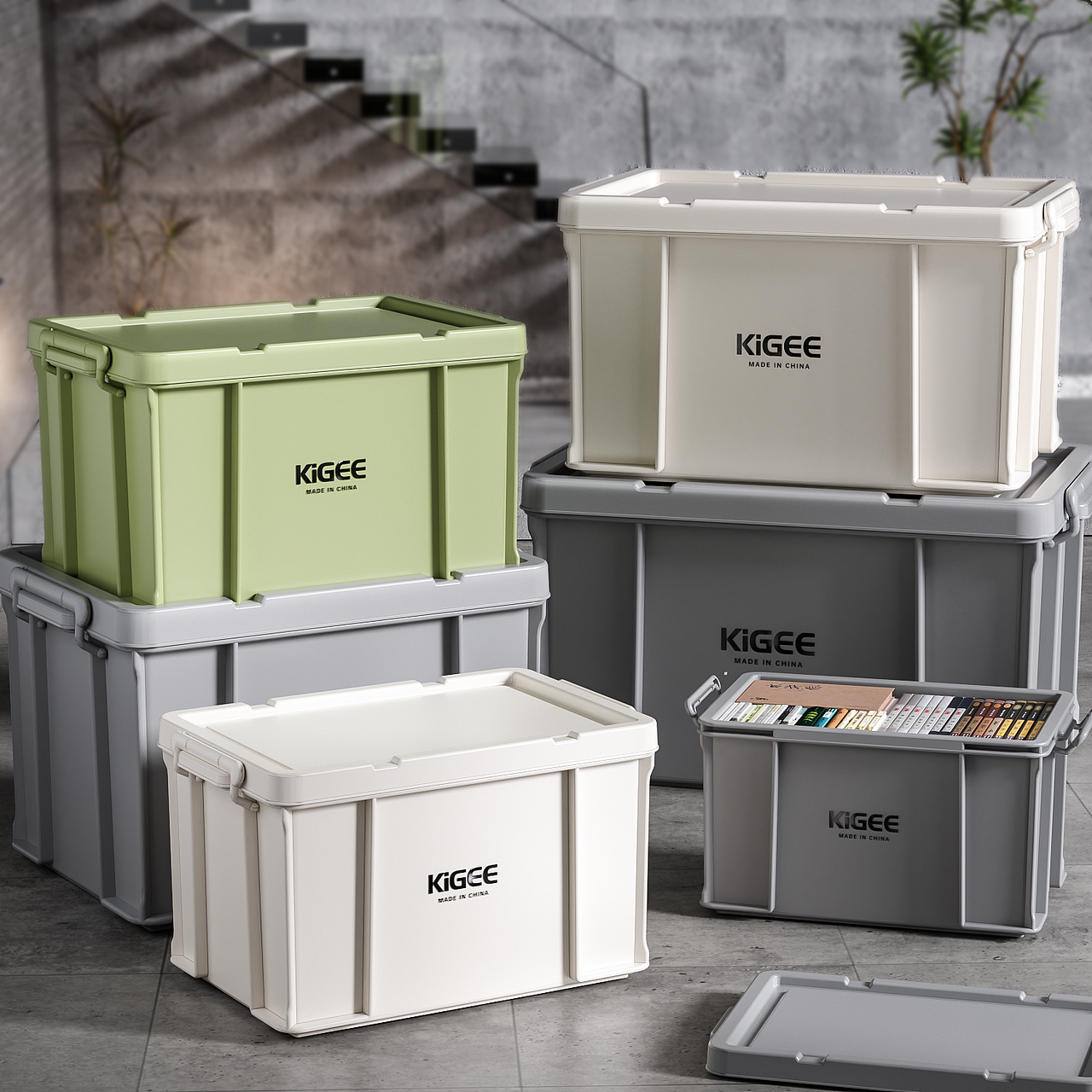 工业风收纳箱渲染