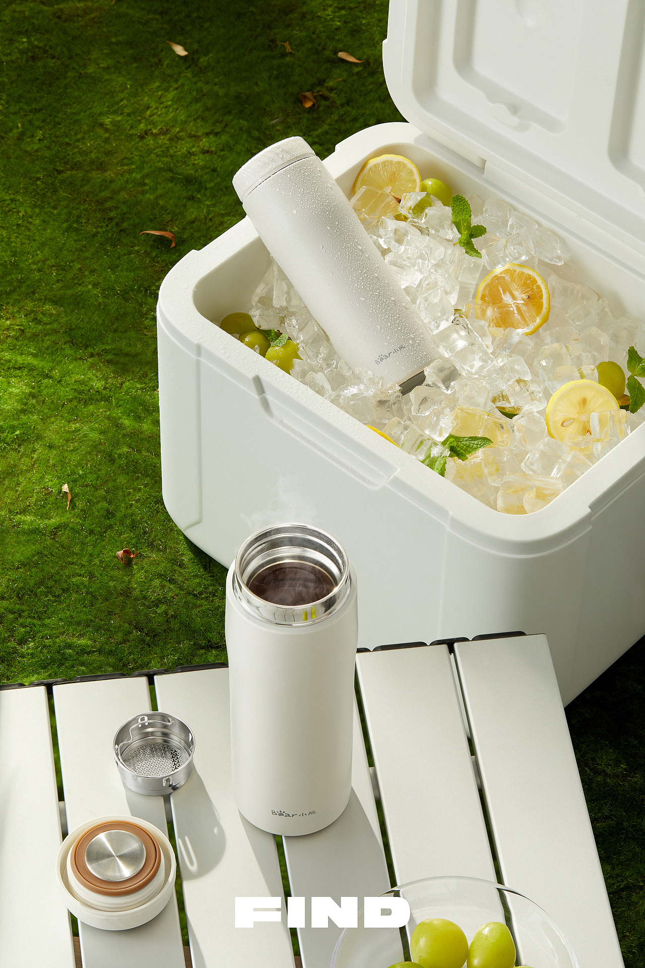 产品摄影|小熊典雅保温杯