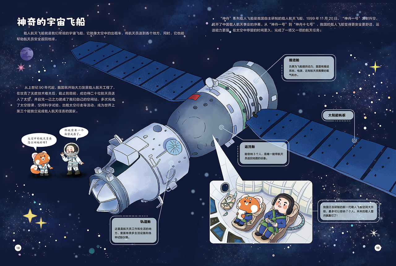 科技科普图书插画（太空篇）（图ZMzg1NzcwNjcy） - 儿童插画 - 站酷设计师木星插画工作室原创素材 - 站酷ZCOOL