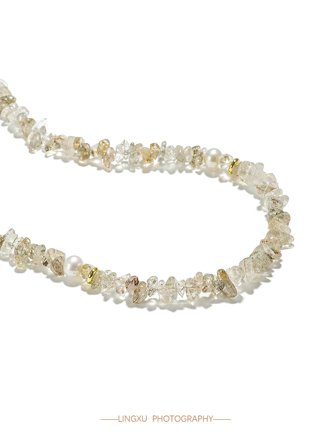 跨境电商水晶项链白底拍摄