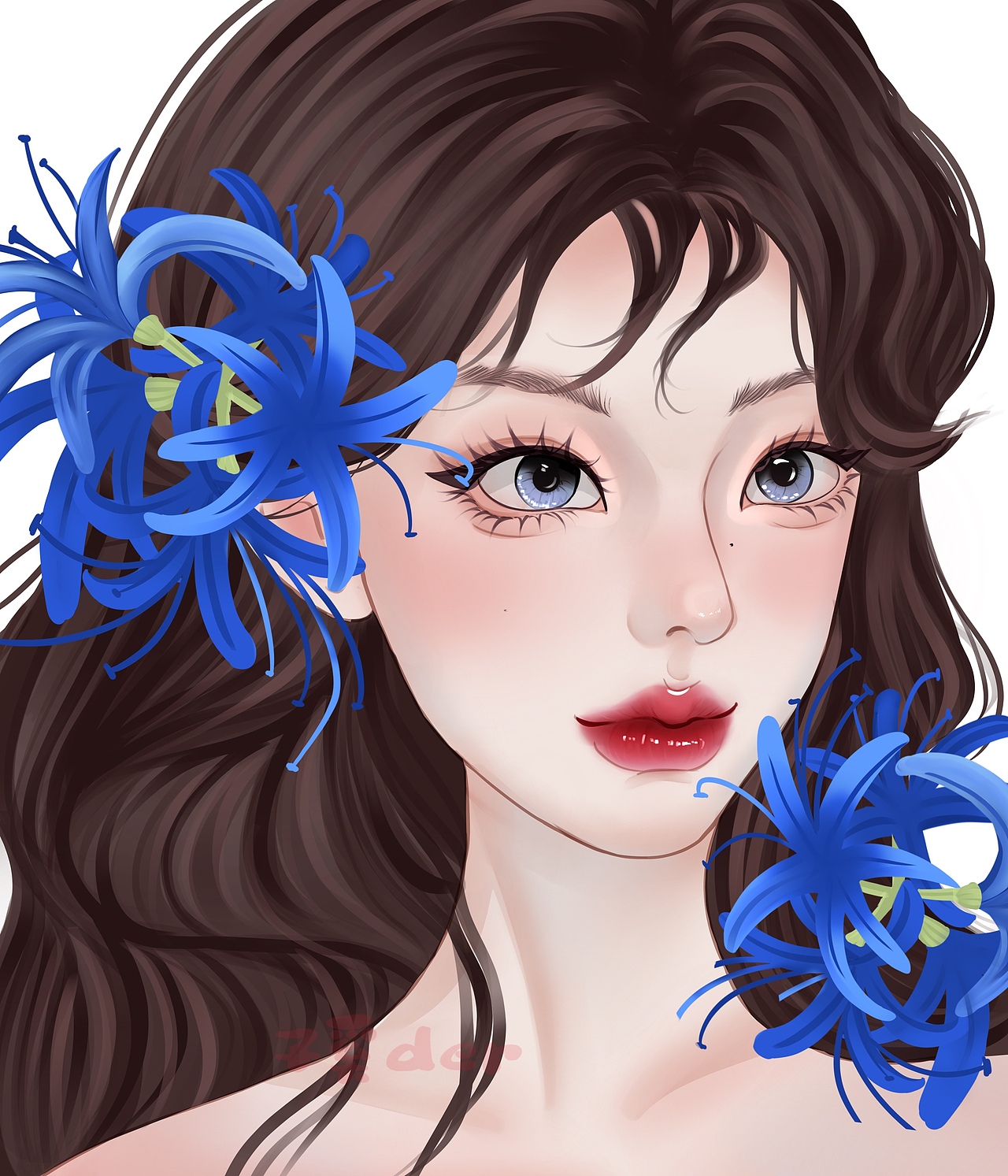 人像插画（图ZMzg1NzkzMTgw） - 创作习作 - 站酷设计师子奚der原创素材 - 站酷ZCOOL