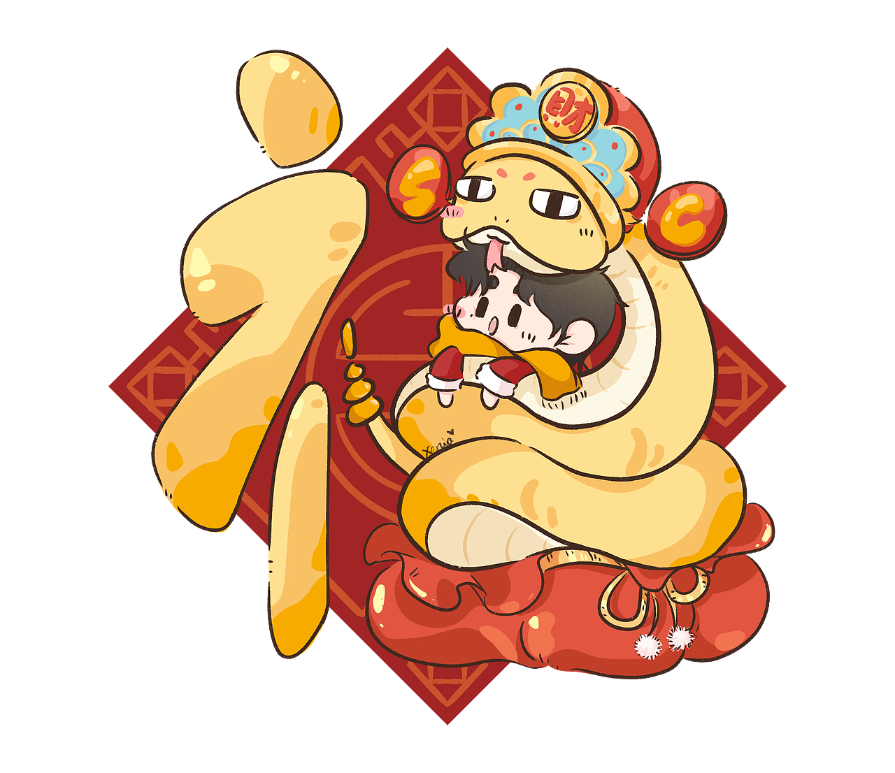 过年过节系列（图ZMzg1ODAxOTYw） - 创作习作 - 站酷设计师SuperXenia原创素材 - 站酷ZCOOL