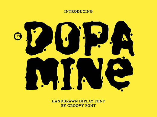 潮流时尚粗体文创海报封面标题涂鸦艺术手写英文字体