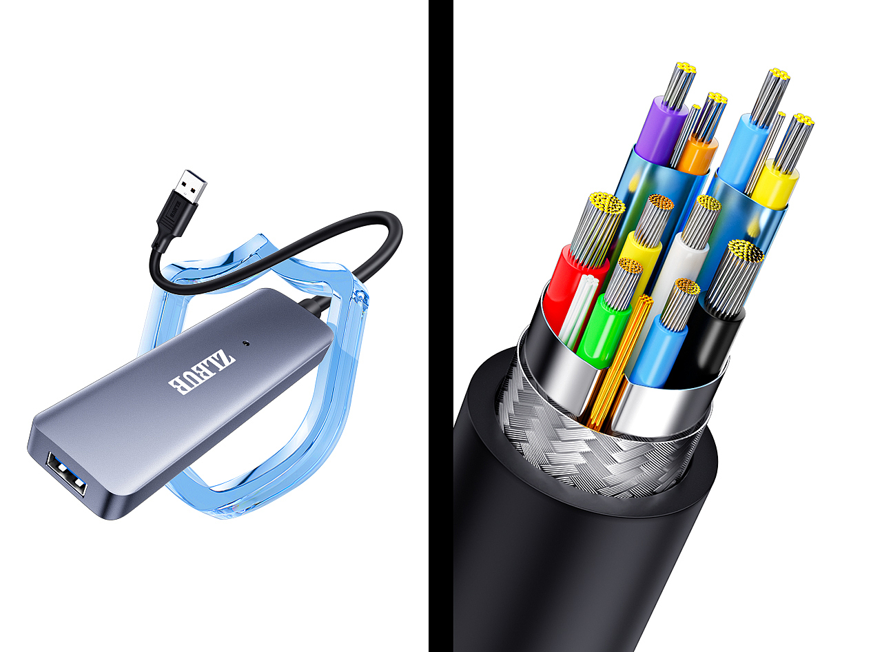 四合一扩展坞-工作图