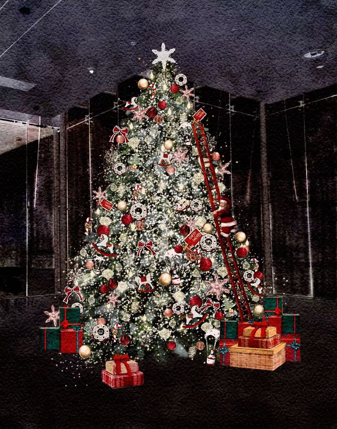 圣誕樹手繪（圖ZMzg1ODYwNjU2） - 商業(yè)插畫 - 站酷設(shè)計師對兒勾原創(chuàng)素材 - 站酷ZCOOL