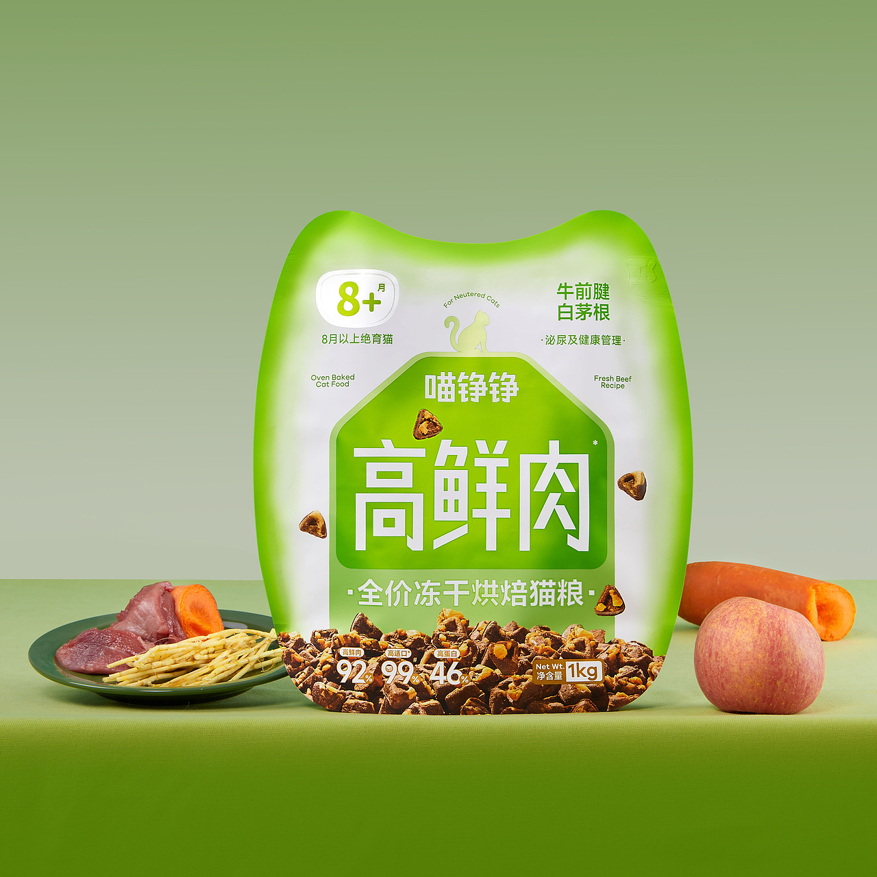 喵铮铮®高鲜肉系列猫粮|包装 设计 电商 视觉 品牌