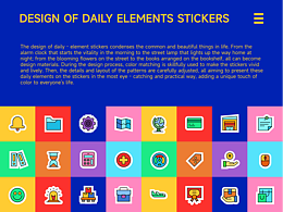 DESIGN OF DAILY ELEMENTS STICKERS