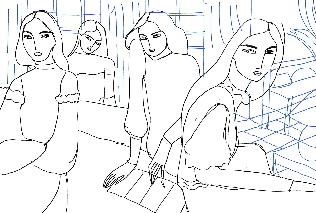 我的人物插画作品（附过程）（图ZMzg1ODgzNzA0） - 创作习作 - 站酷设计师小鲤鱼爱画画原创素材 - 站酷ZCOOL