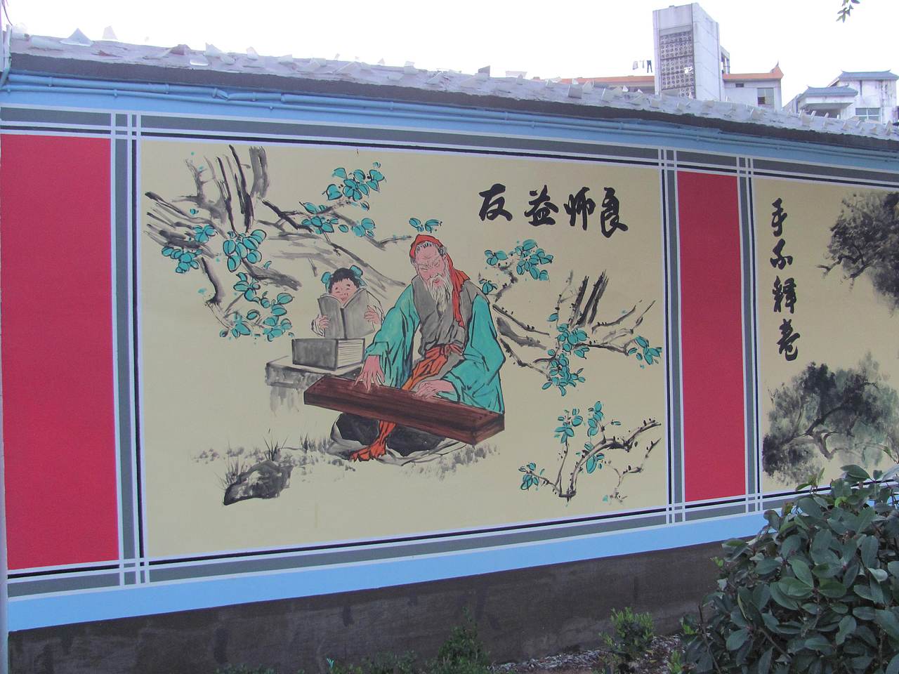 丽江市华坪县华坪第二中学校园文化墙（图ZMzg1OTEzMTQw） - 其他 - 站酷设计师云南昆明壁画墙绘原创素材 - 站酷ZCOOL