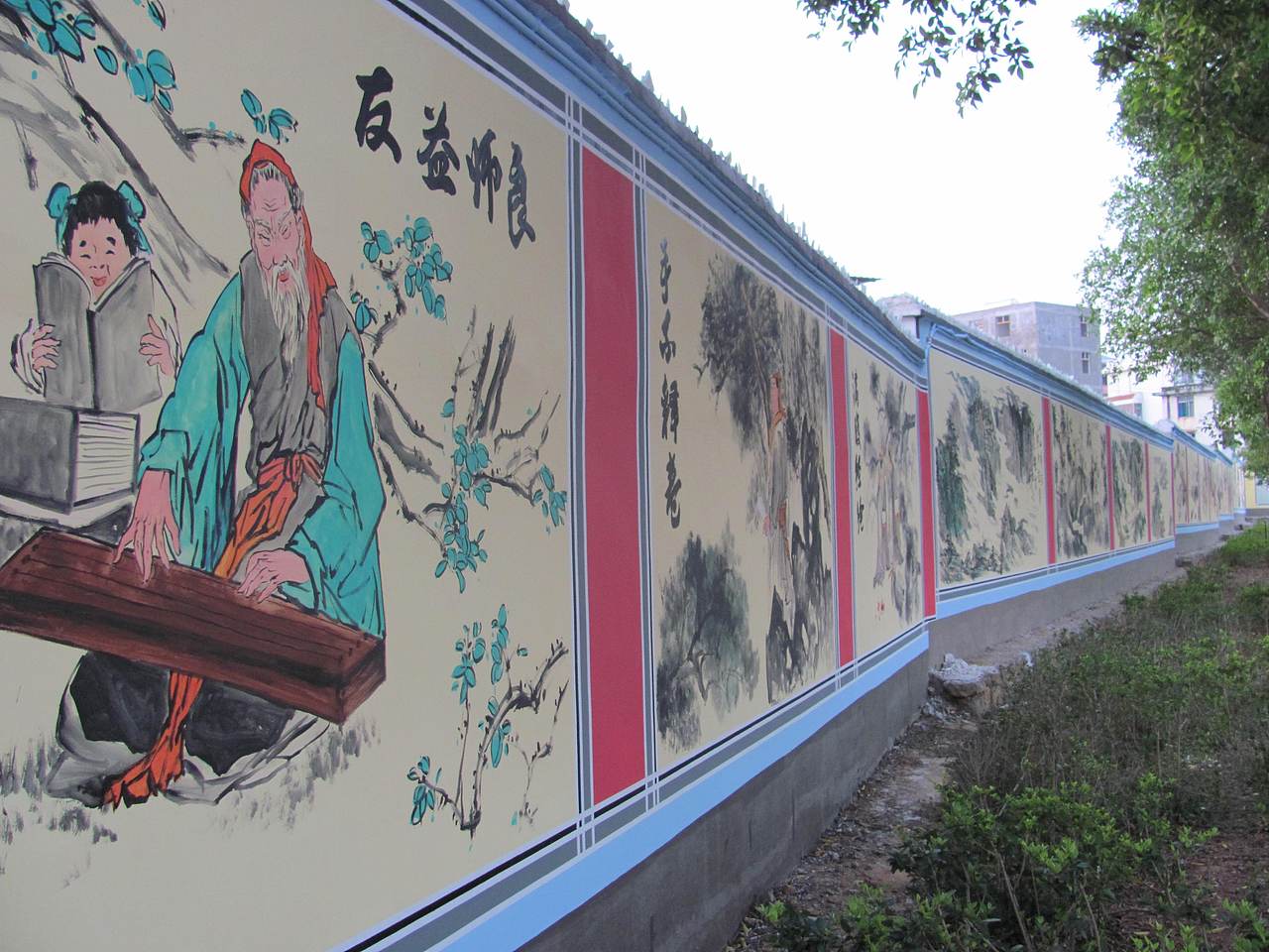 丽江市华坪县华坪第二中学校园文化墙（图ZMzg1OTEzMTQ0） - 其他 - 站酷设计师云南昆明壁画墙绘原创素材 - 站酷ZCOOL