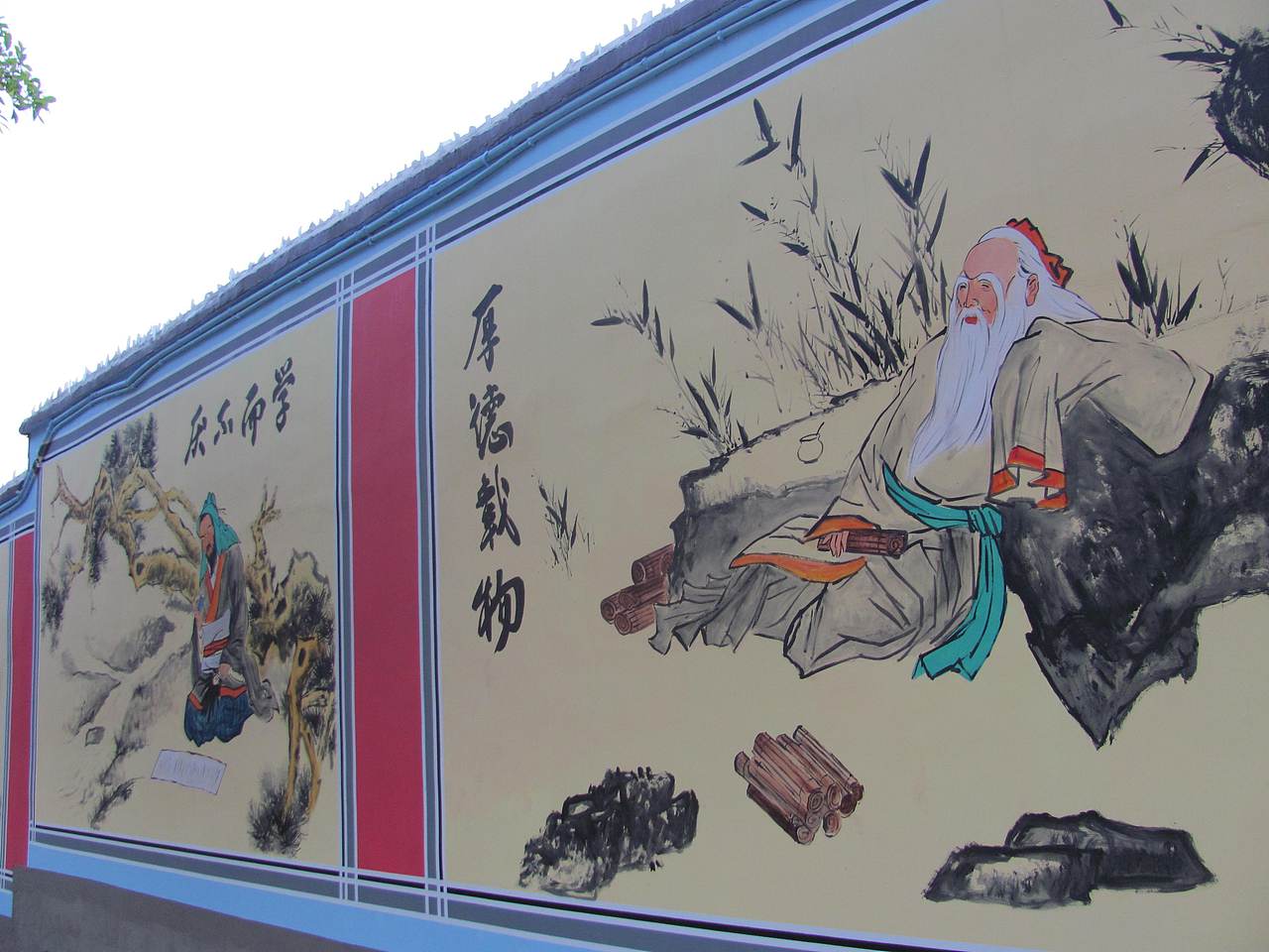 丽江市华坪县华坪第二中学校园文化墙（图ZMzg1OTEzMzA4） - 其他 - 站酷设计师云南昆明壁画墙绘原创素材 - 站酷ZCOOL