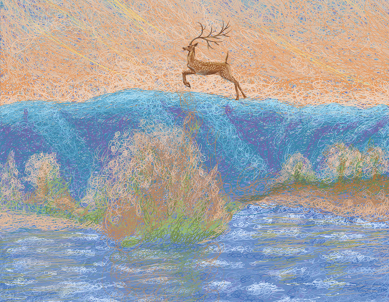 奔跑（图ZMzg1OTQ0MjY0） - 商业插画 - 站酷设计师叮当DD原创素材 - 站酷ZCOOL