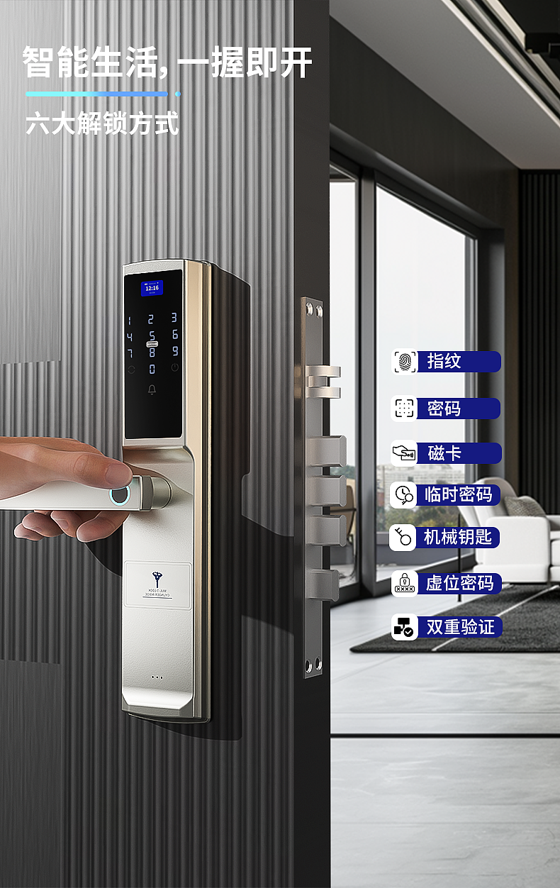智能门锁详情（图ZMzg1OTU5MjA4） - 产品 - 站酷设计师CG设计哦原创素材 - 站酷ZCOOL