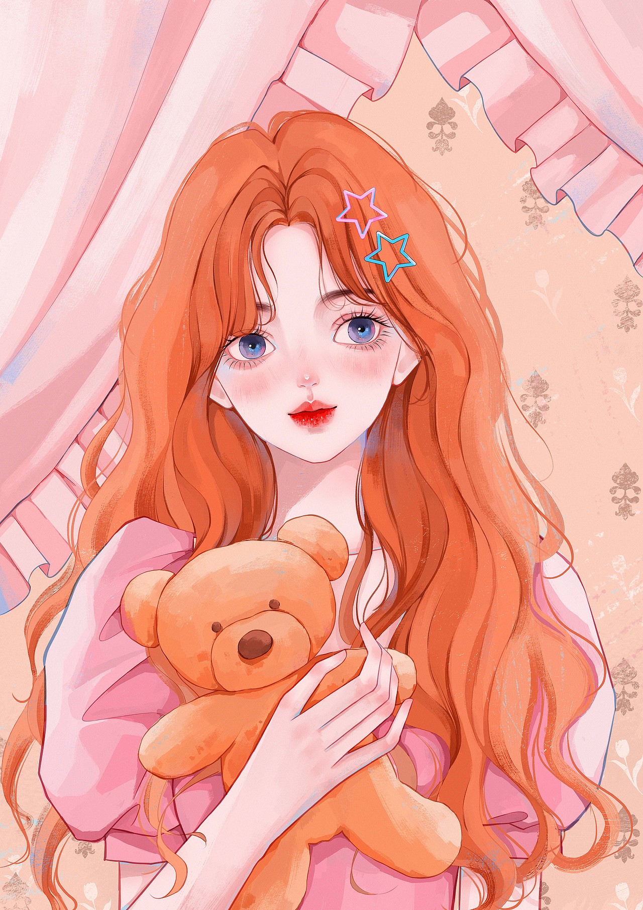 肌理感少女插画（图ZMzg1OTcyMzg4） - 商业插画 - 站酷设计师张小慈原创素材 - 站酷ZCOOL