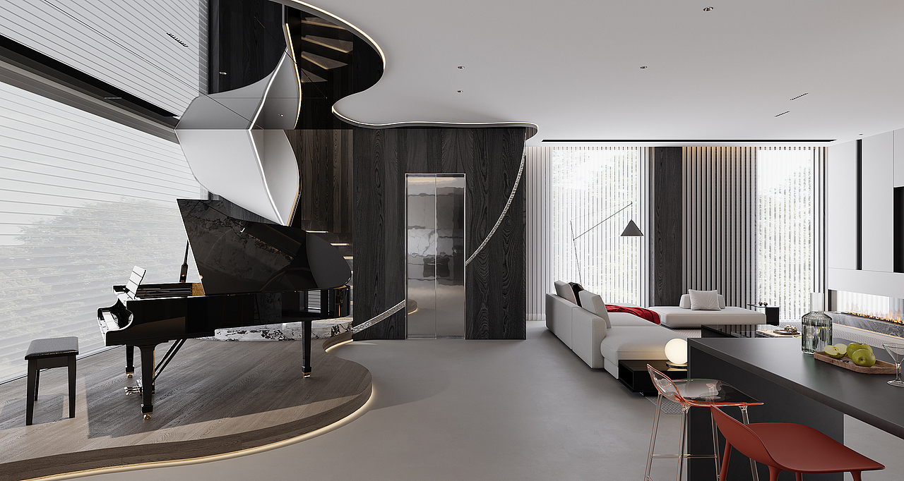 《黑白赋格丨金属线条谱写的空间奏鸣曲》