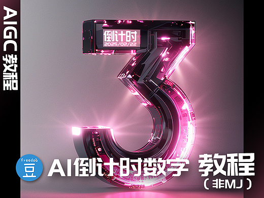 AIGC酷炫科技风格倒计时海报教程