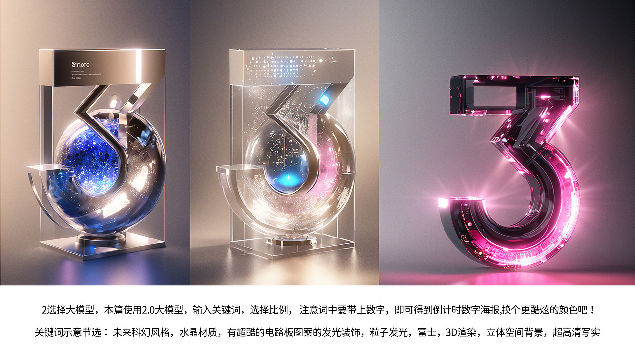 AIGC酷炫科技风格倒计时海报教程