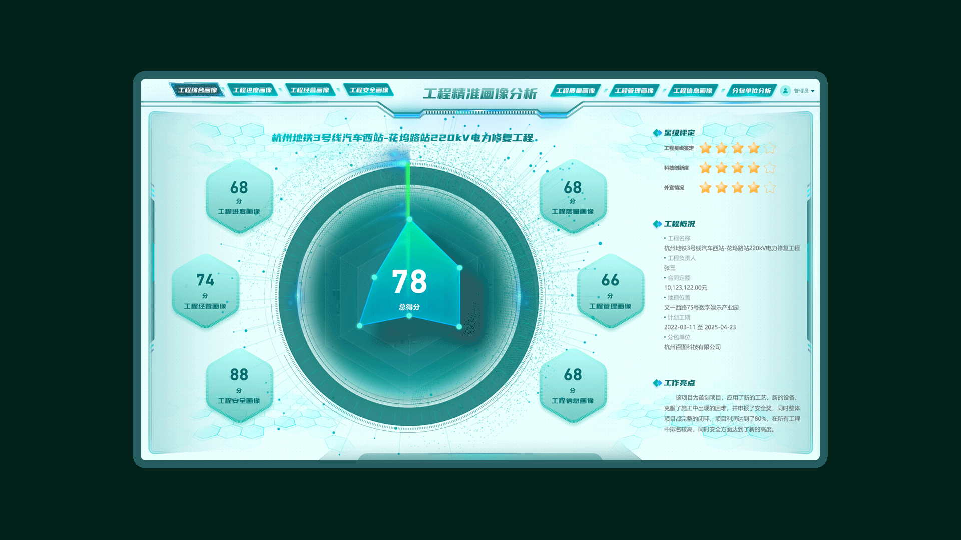 网页设计 | G端 电力系统-工程精准画像分析（图ZMzg2MDA0MDE2） - 软件界面 - 站酷设计师麦兜芭比原创素材 - 站酷ZCOOL