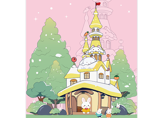 萌兔城堡（個(gè)人主頁(yè)-ZNzE0Mzg5OTY=） - 商業(yè)插畫(huà) - 站酷設(shè)計(jì)師林溪Illustrator原創(chuàng)素材 - 站酷ZCOOL