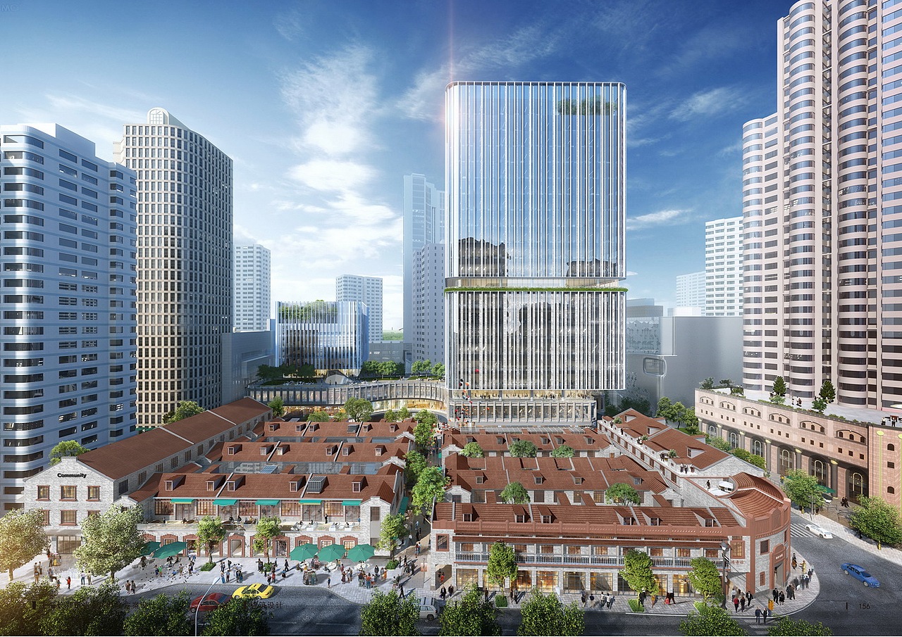 上海普陀区瑞安鸿寿坊新天地商业住宅公寓SU模型下载（图ZMzg2MDQwODcy） - 建筑设计 - 站酷设计师素模网原创素材 - 站酷ZCOOL