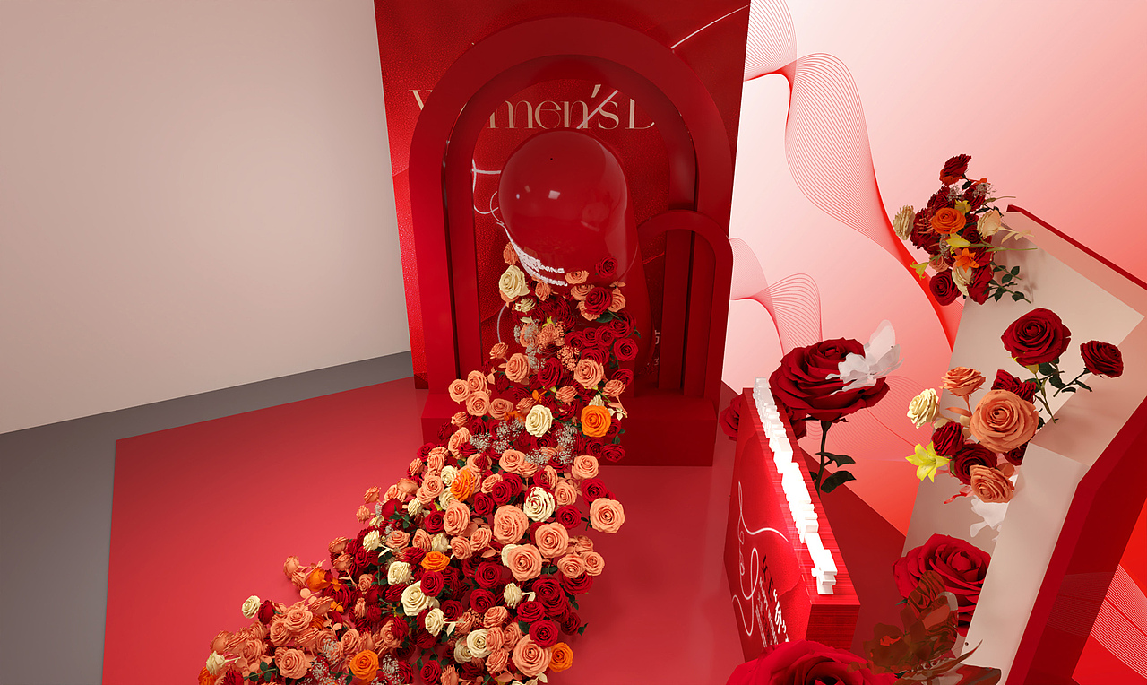 妇女节直播间设计（图ZMzg2MDQyMjg4） - 其他三维 - 站酷设计师信田光原创素材 - 站酷ZCOOL