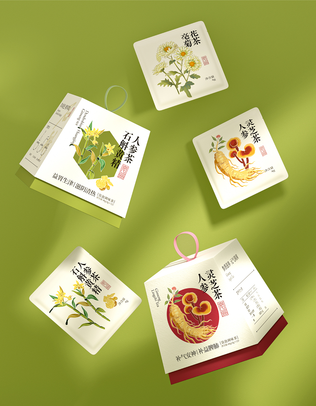 草本原色亳州特色农产品包装设计