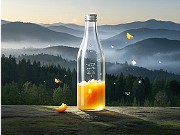 极简的果汁海报