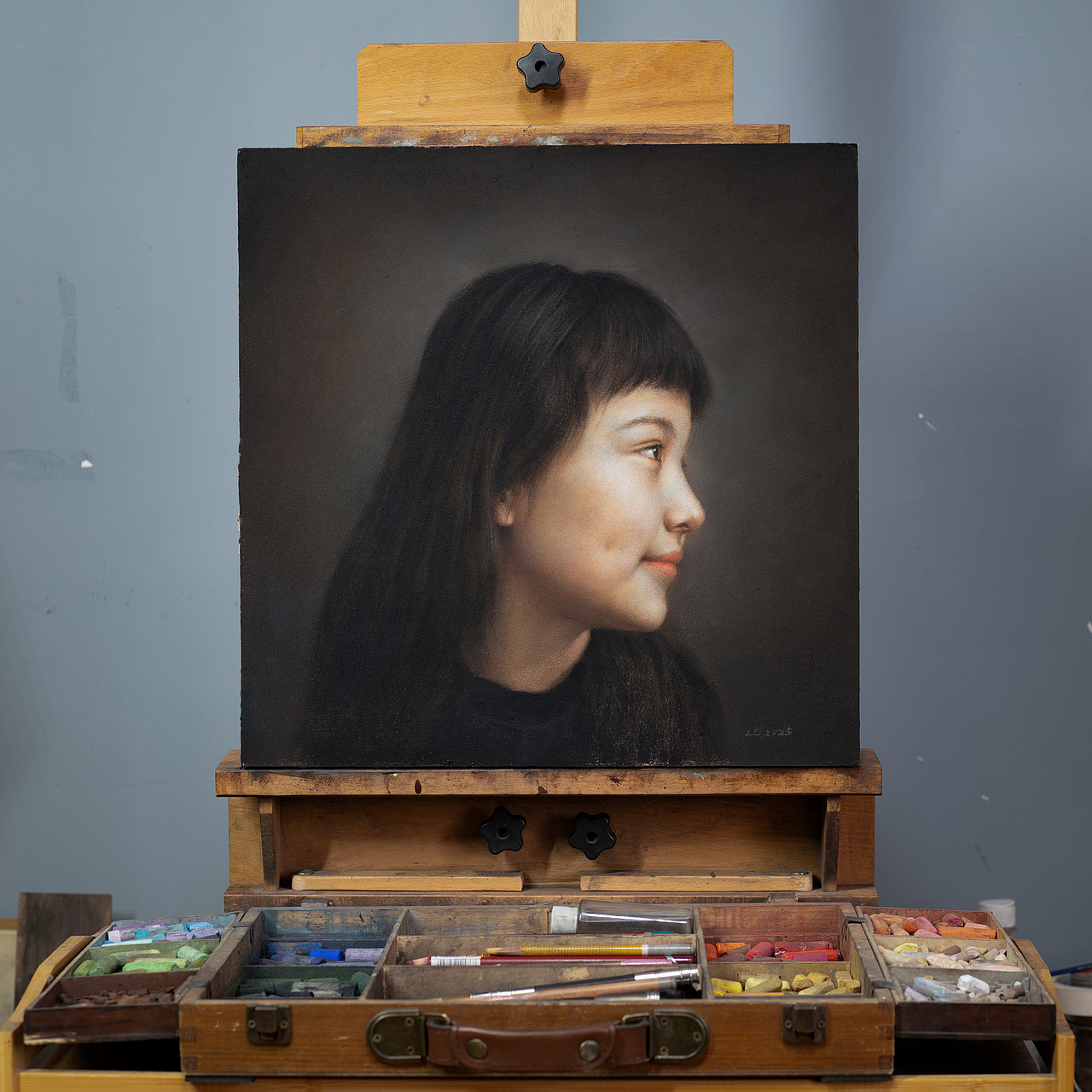 色粉畫小女孩肖像（圖ZMzg2MDQ4MTA4） - 繪畫 - 站酷設計師李程ART原創(chuàng)素材 - 站酷ZCOOL