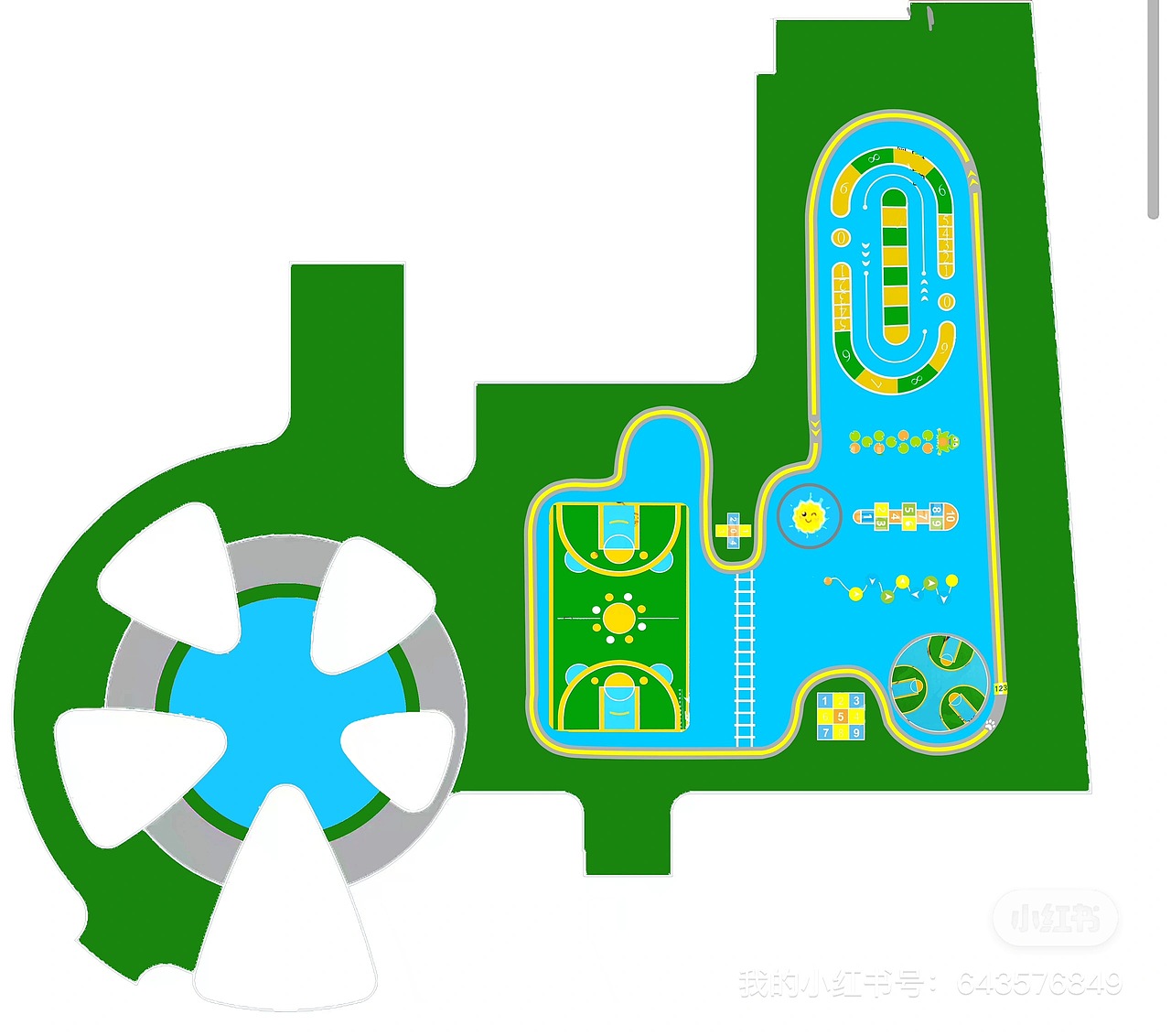 给两所幼儿园做的地面设计（图ZMzg2MDQ5Mzk2） - 图案 - 站酷设计师叁色翼墙绘原创素材 - 站酷ZCOOL