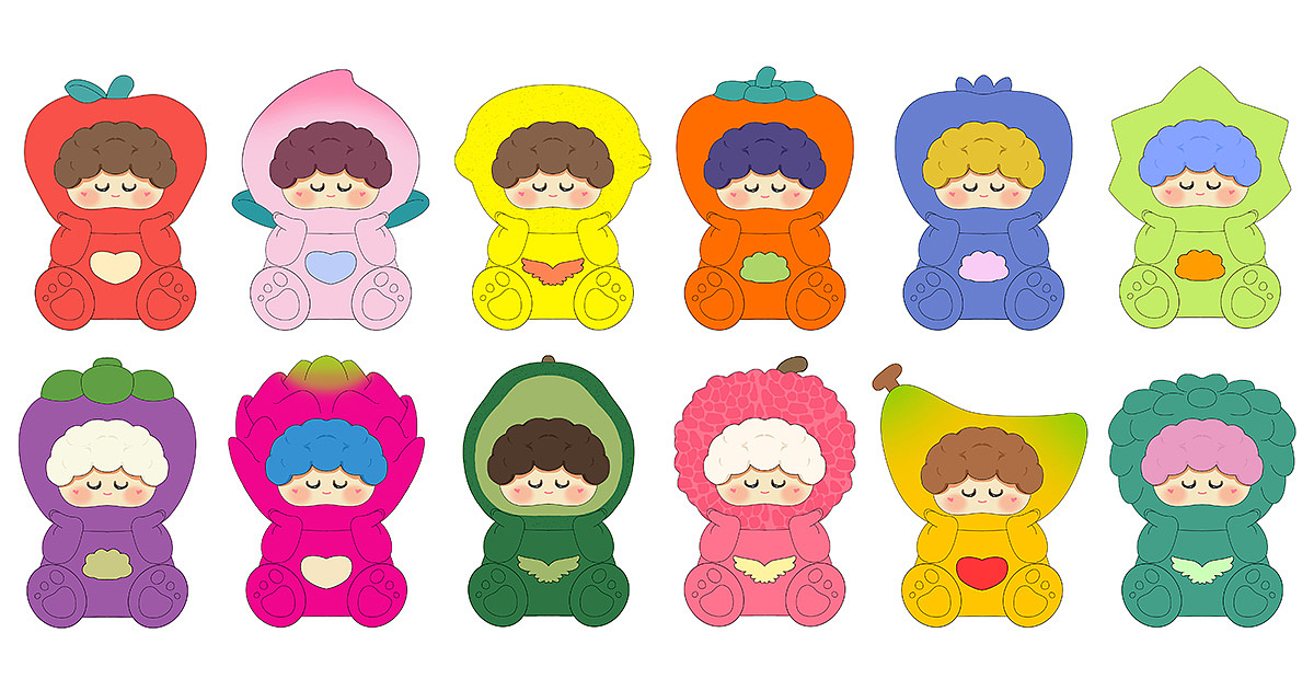 之前画的一些小摆件