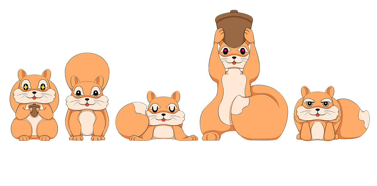 之前画的一些小摆件