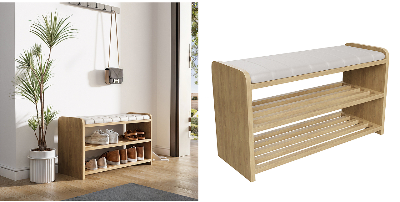 置物架/鞋架渲染（图ZMzg2MDg0NzYw） - 产品 - 站酷设计师Sunday1980原创素材 - 站酷ZCOOL