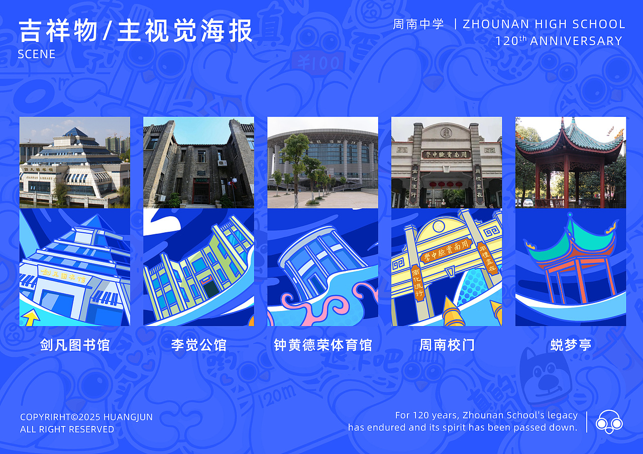 兰兰&粥粥—周南中学120年校庆吉祥物&标识方案