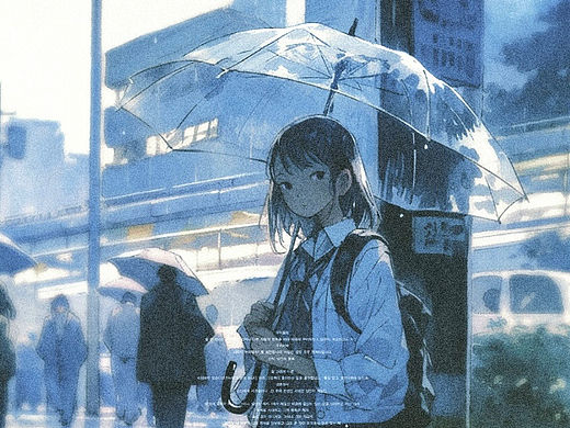 电影感 雨季冷色调
