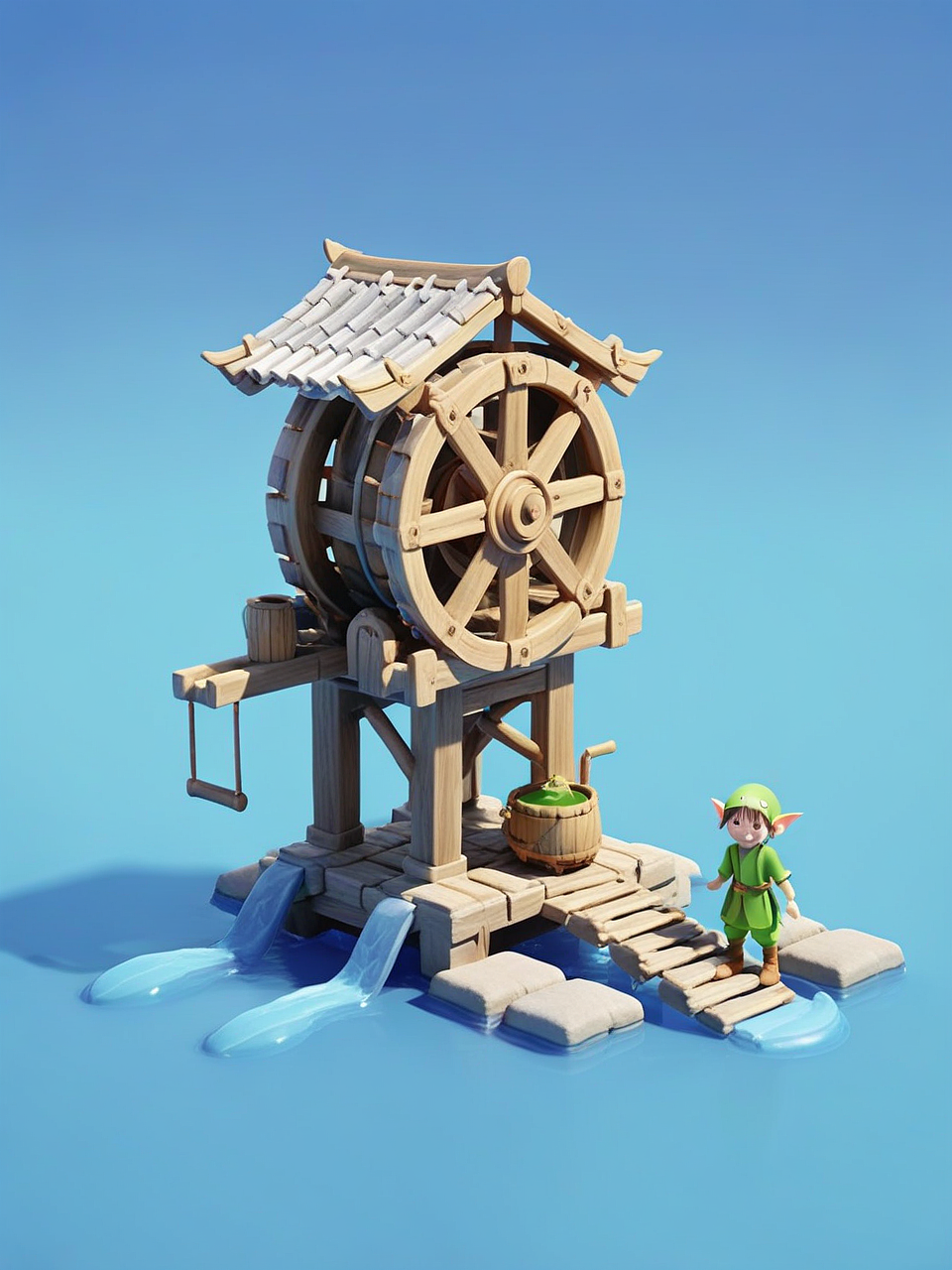 兰州水车精灵（图ZMzg2MTUwOTMy） - AI作品 - 站酷设计师芳梅原创素材 - 站酷ZCOOL