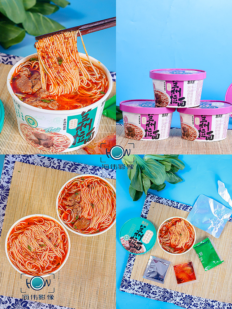 速食产品拍摄,浅色背景