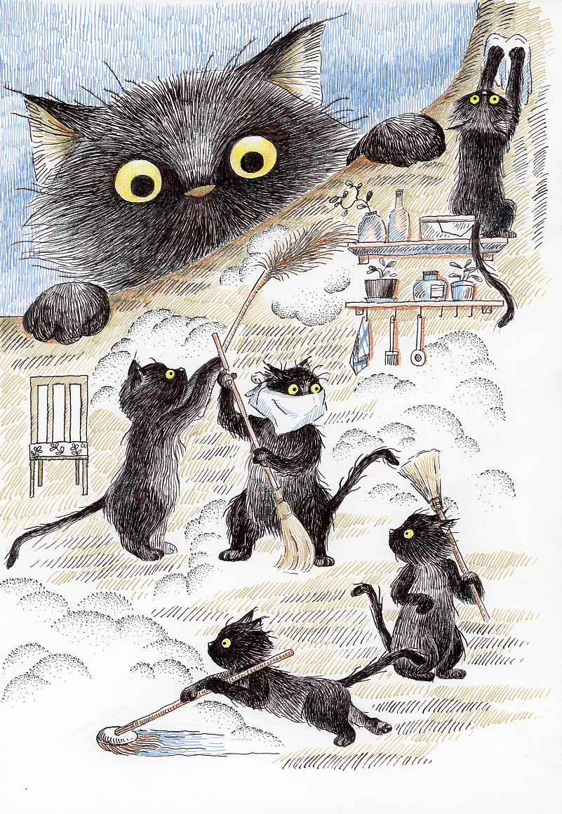 幸运黑猫的旅行故事（图ZMzg2MTcxODY0） - 创作习作 - 站酷设计师墨言盒子原创素材 - 站酷ZCOOL