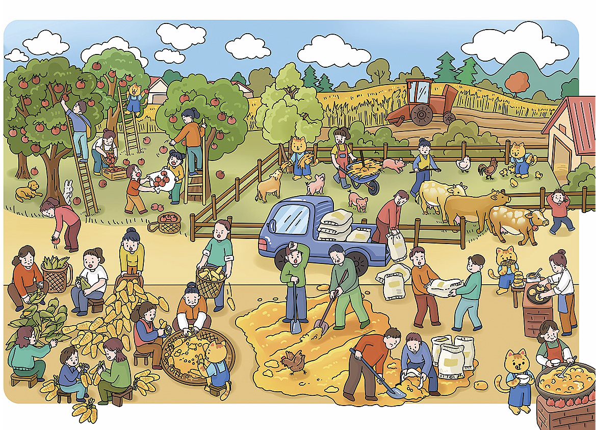 多人物儿童绘本（图ZMzg2MTczOTA0） - 绘本 - 站酷设计师满月mitsuki原创素材 - 站酷ZCOOL