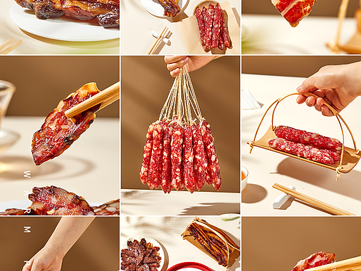 美食拍摄 广式腊肠
