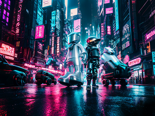 [M博的賽博朋克生活科幻與遠古時代的結合賽博朋克， -比賽（個人主頁-ZNzE0NTcwMzY=） - IP形象 - 站酷設計師黑色羽翼原創(chuàng)素材 - 站酷ZCOOL