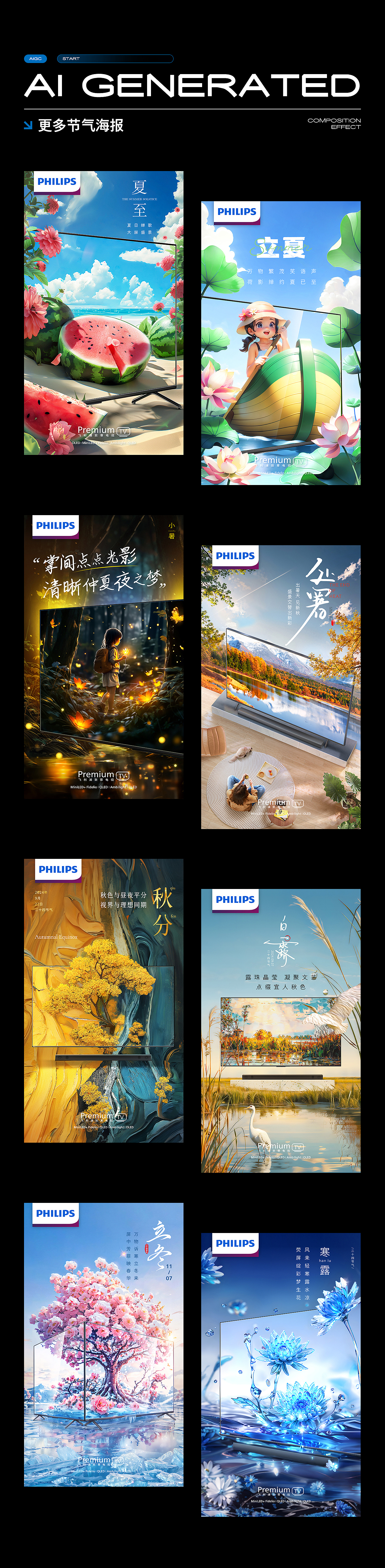 AIGC助力电商视觉×飞利浦电视机品宣视觉(2024总结篇)
