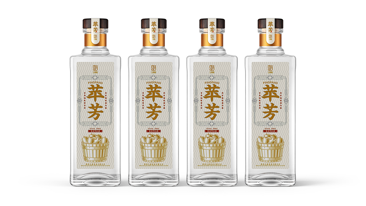 陕西九州果业苹果酒包装设计——商务版果香型白酒