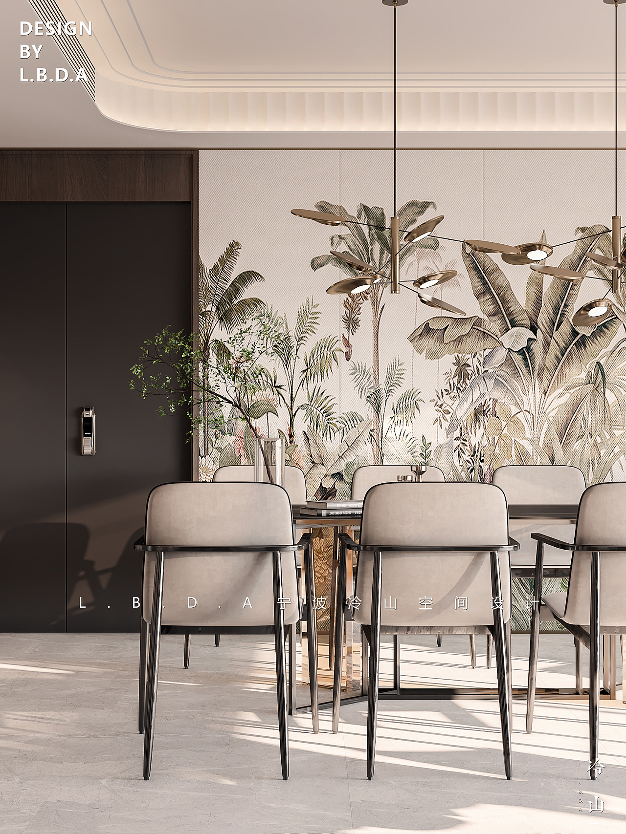 新世界丨复古来袭丨256㎡大平层客餐厅设计（图ZMzg2MjE2OTky） - 家装设计 - 站酷设计师LBDA冷山丨严栋原创素材 - 站酷ZCOOL