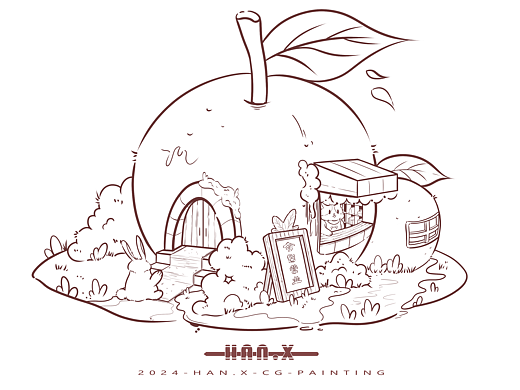 苹果屋插画