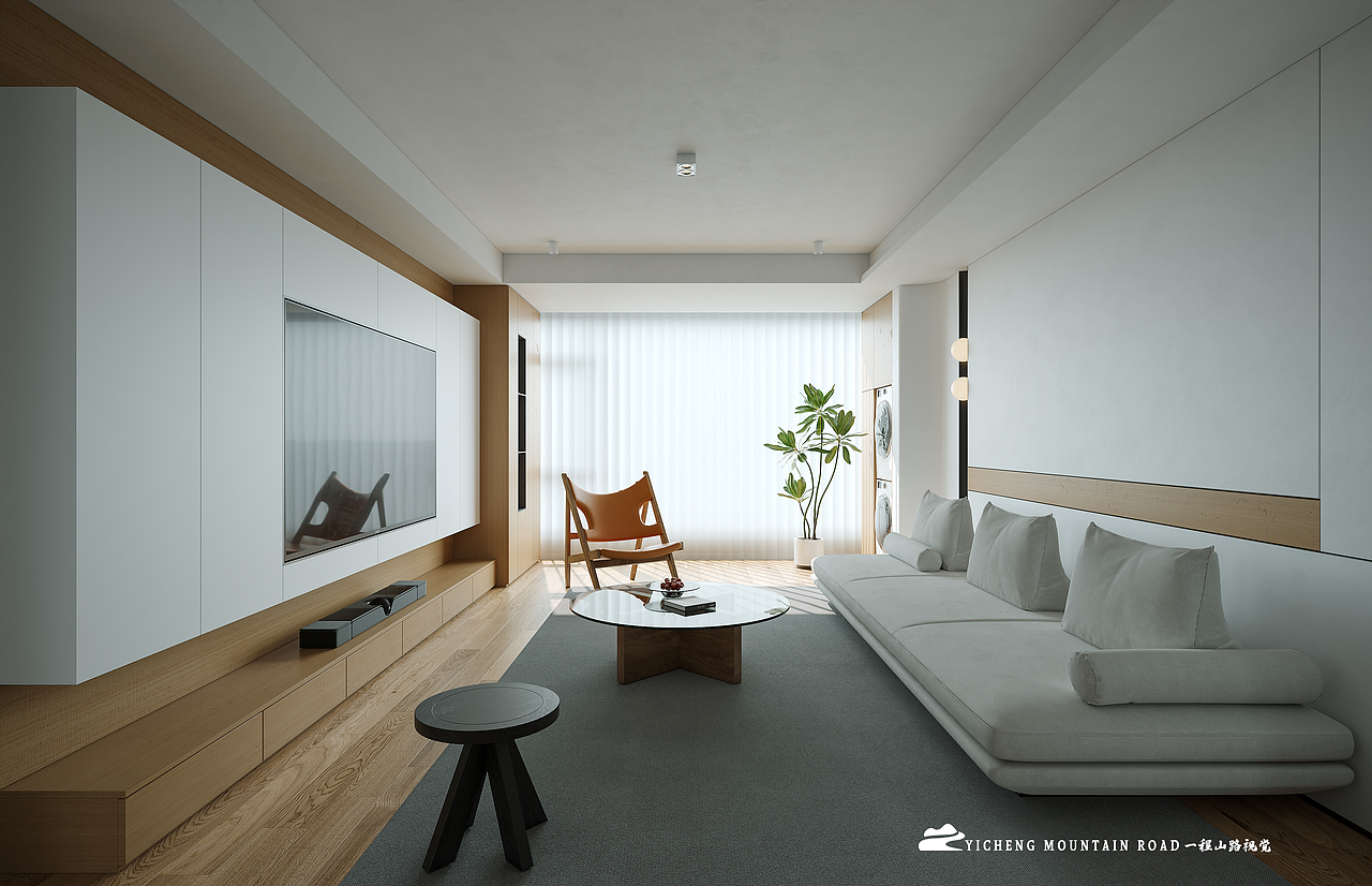 近期渲染|原木风客餐厅