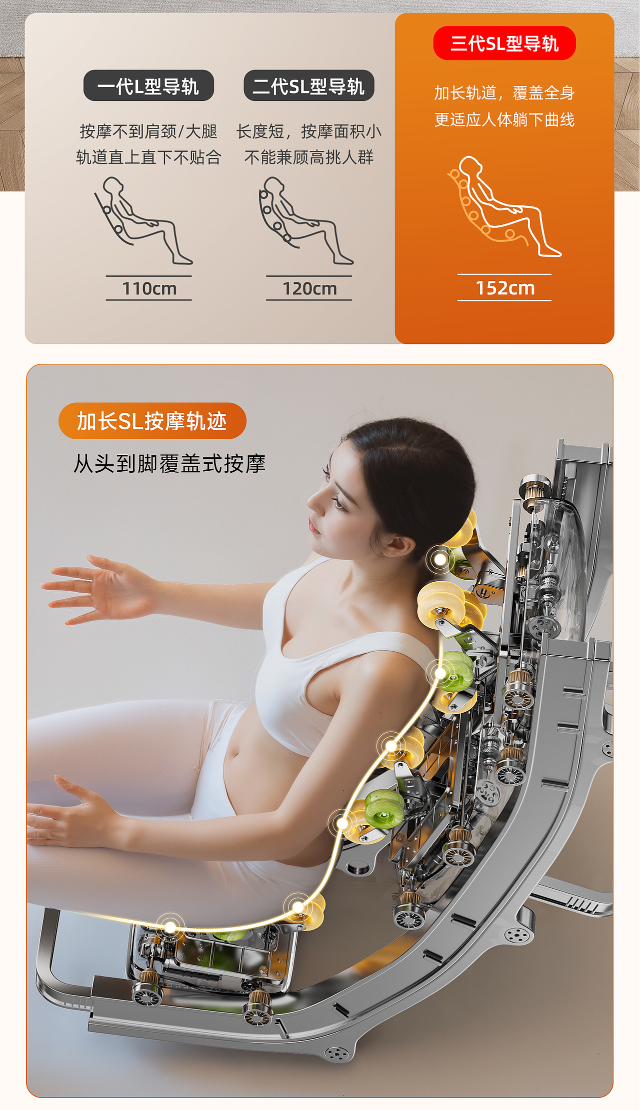 按摩椅详情页丨AI模特+场景渲染
