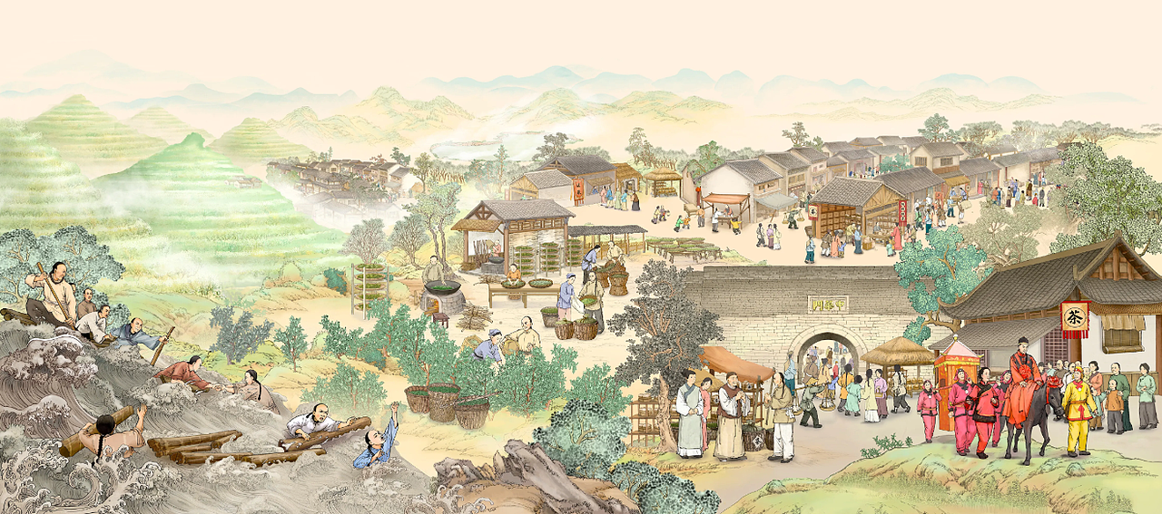 伉俪育名茶层板画（图ZMzg2MjUzMzQw） - 绘画 - 站酷设计师卷Jan原创素材 - 站酷ZCOOL