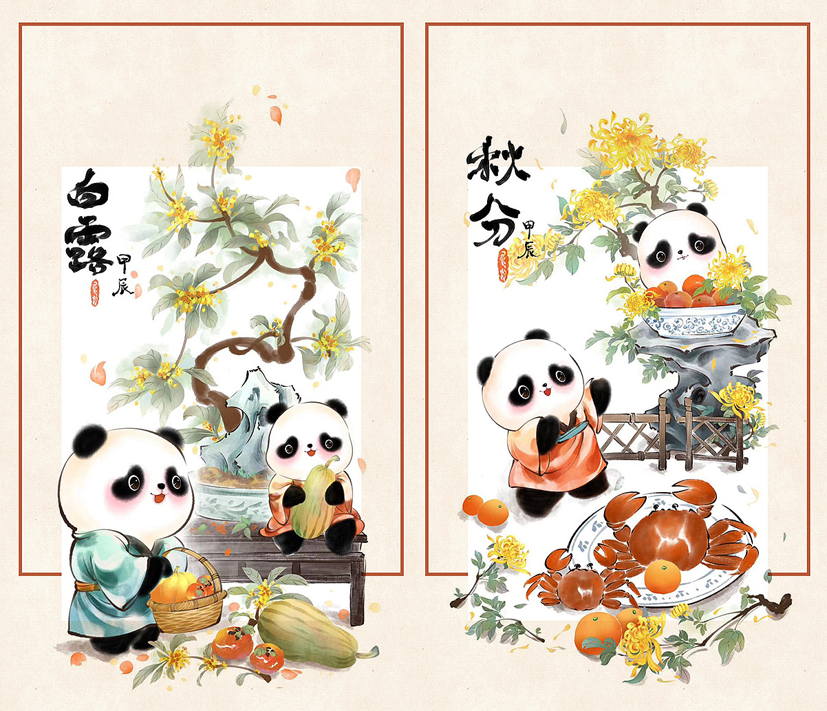 熊猫二十四节气（图ZMzg2MjU0OTky） - 商业插画 - 站酷设计师灵灼原创素材 - 站酷ZCOOL
