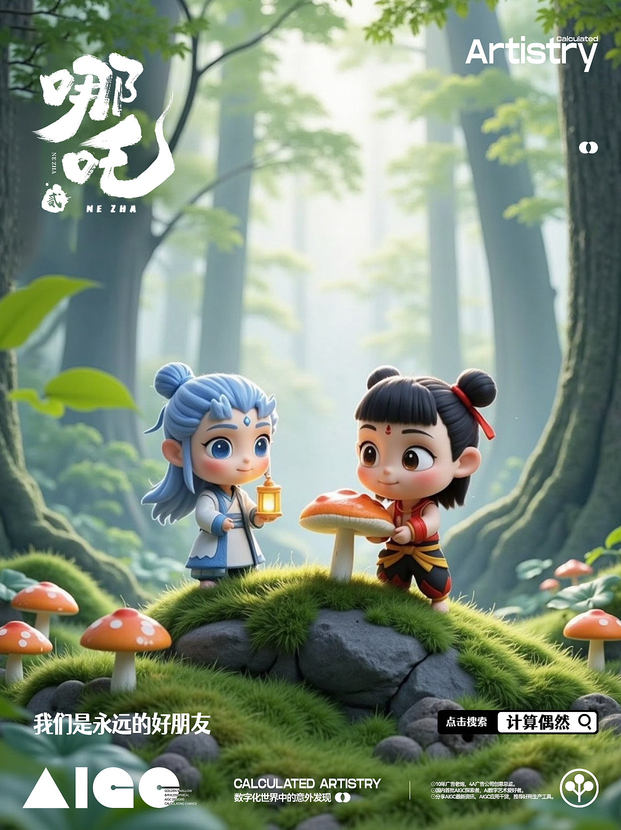 SD|🌳萌版哪吒&敖丙丛林探险盲盒来啦！（图ZMzg2MjYxMjc2） - AI作品 - 站酷设计师计算偶然原创素材 - 站酷ZCOOL