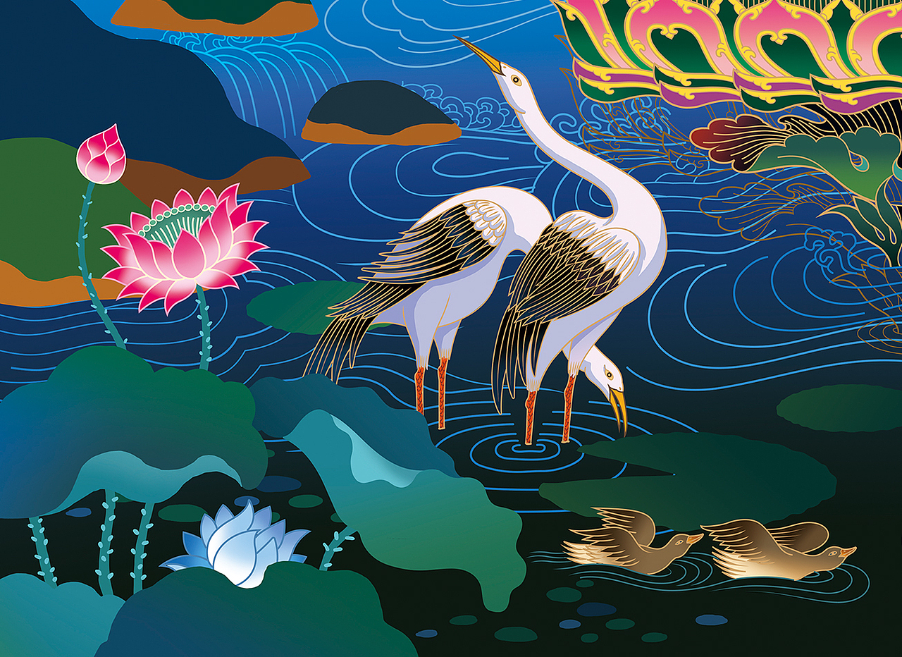 《富贵吉祥》唐卡风格插画（图ZMzg2Mjc1OTA4） - 商业插画 - 站酷设计师云飞兮原创素材 - 站酷ZCOOL